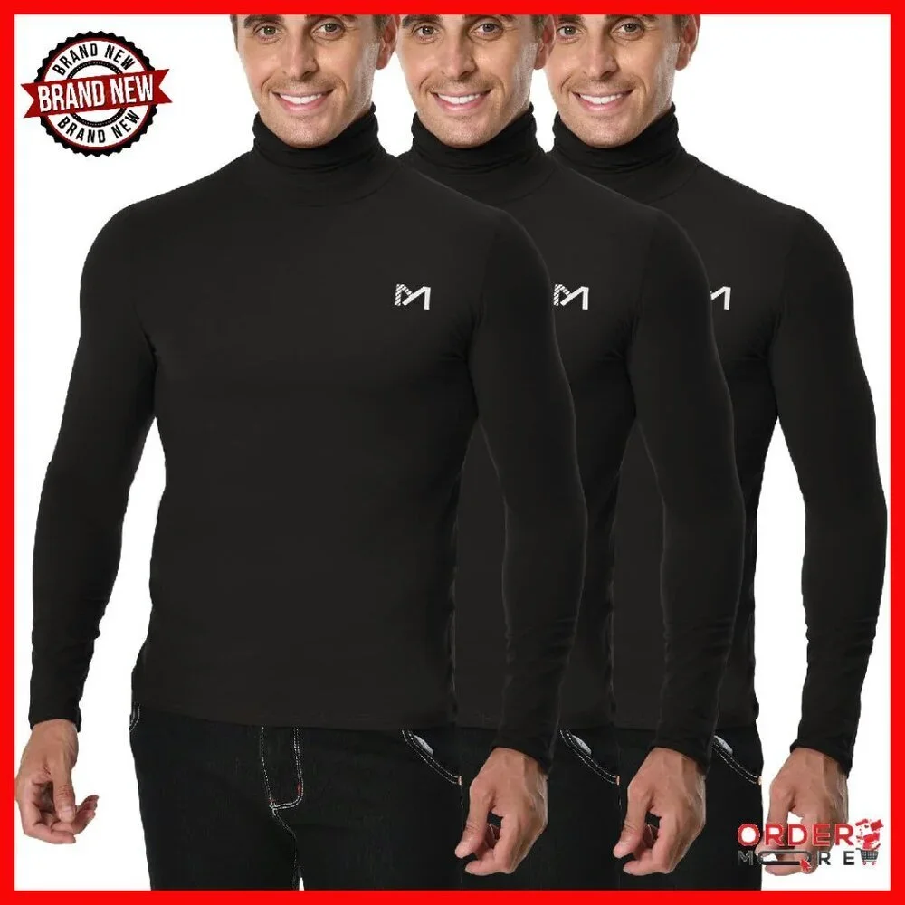 Men's Thermal Compression Base Layer Long Sleeve Mock Turtleneck